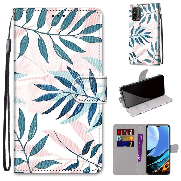 Coloured Drawing Cross Texture Horizontal Flip PU Leather Case with Holder & Card Slots & Wallet & Lanyard, For Xiaomi Redmi 9 Power / Note 9 4G