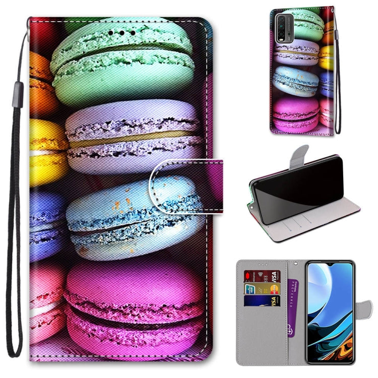 Coloured Drawing Cross Texture Horizontal Flip PU Leather Case with Holder & Card Slots & Wallet & Lanyard, For Xiaomi Redmi 9 Power / Note 9 4G