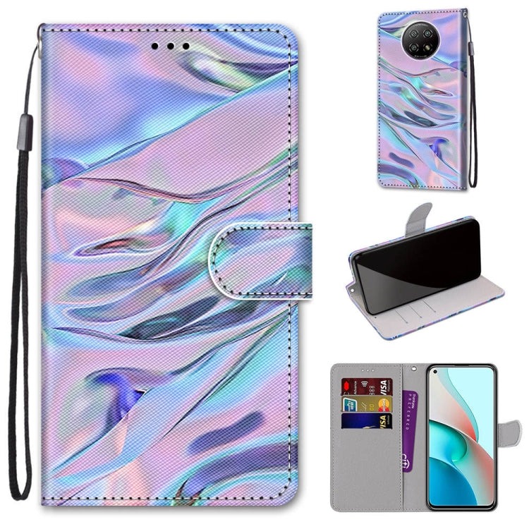 Coloured Drawing Cross Texture Horizontal Flip PU Leather Case with Holder & Card Slots & Wallet & Lanyard, For Xiaomi Redmi Note 9 5G / Note 9T