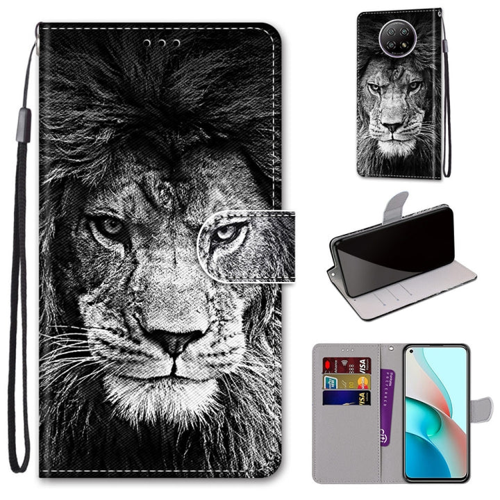 Coloured Drawing Cross Texture Horizontal Flip PU Leather Case with Holder & Card Slots & Wallet & Lanyard, For Xiaomi Redmi Note 9 5G / Note 9T