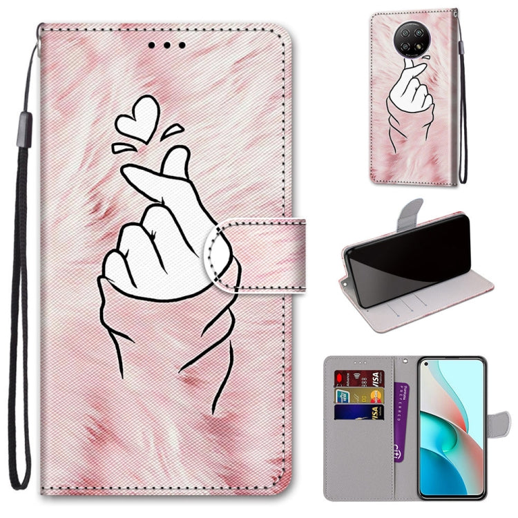 Coloured Drawing Cross Texture Horizontal Flip PU Leather Case with Holder & Card Slots & Wallet & Lanyard, For Xiaomi Redmi Note 9 5G / Note 9T