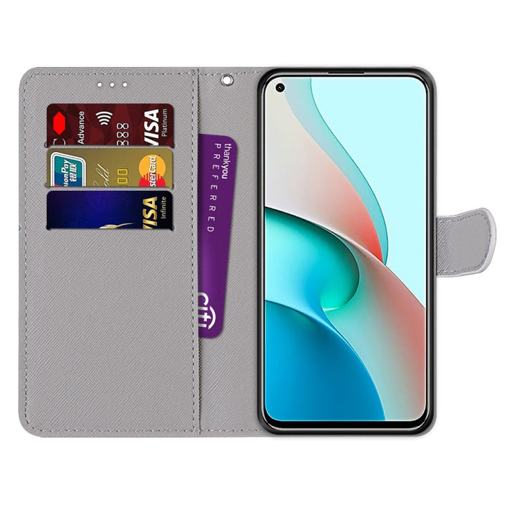 Coloured Drawing Cross Texture Horizontal Flip PU Leather Case with Holder & Card Slots & Wallet & Lanyard, For Xiaomi Redmi Note 9 5G / Note 9T