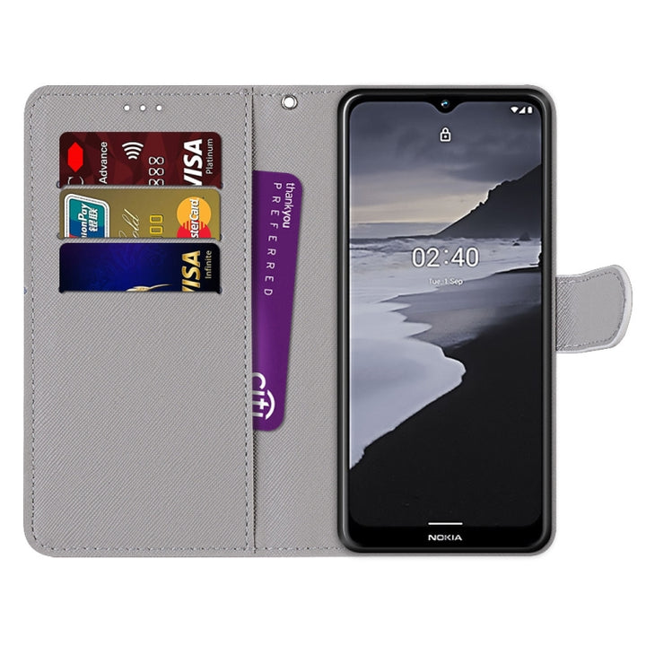 Coloured Drawing Cross Texture Horizontal Flip PU Leather Case with Holder & Card Slots & Wallet & Lanyard, For Nokia 2.4