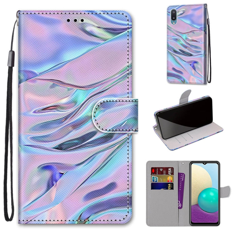 Coloured Drawing Cross Texture Horizontal Flip PU Leather Case with Holder & Card Slots & Wallet & Lanyard, For Samsung Galaxy A02 / M02