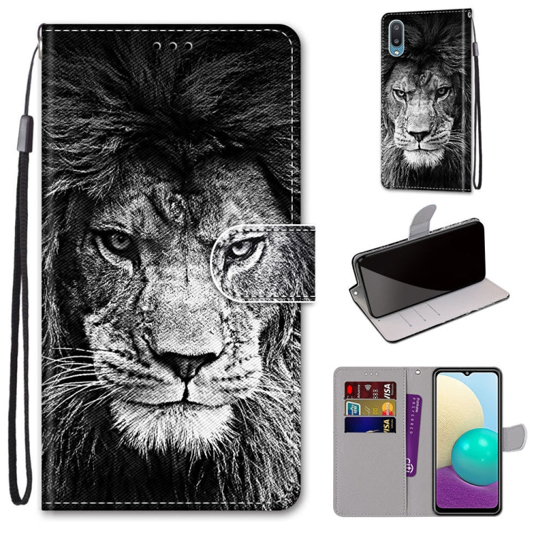 Coloured Drawing Cross Texture Horizontal Flip PU Leather Case with Holder & Card Slots & Wallet & Lanyard, For Samsung Galaxy A02 / M02