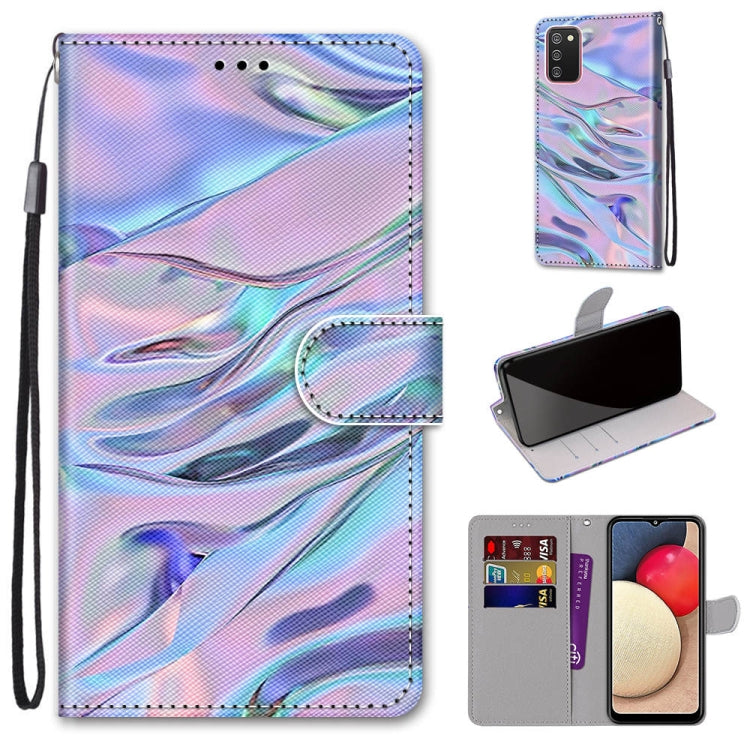 Coloured Drawing Cross Texture Horizontal Flip PU Leather Case with Holder & Card Slots & Wallet & Lanyard, For Samsung Galaxy A02s / M02s