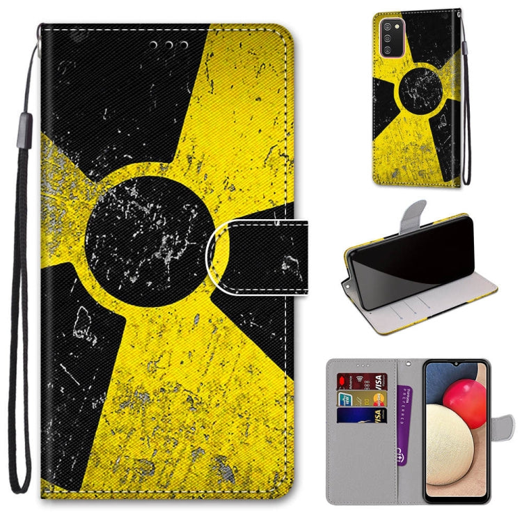 Coloured Drawing Cross Texture Horizontal Flip PU Leather Case with Holder & Card Slots & Wallet & Lanyard, For Samsung Galaxy A02s / M02s