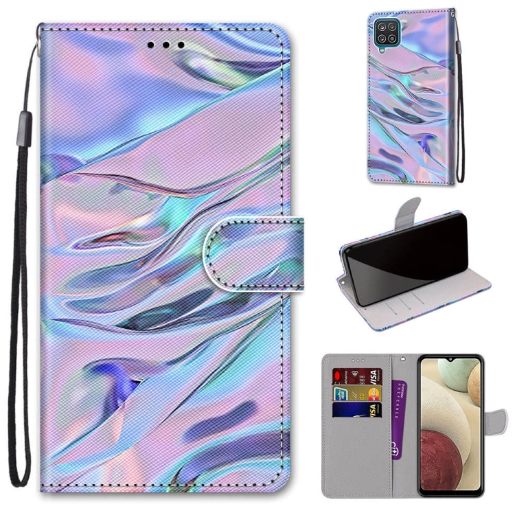 Coloured Drawing Cross Texture Horizontal Flip PU Leather Case with Holder & Card Slots & Wallet & Lanyard, For Samsung Galaxy A12 / M12