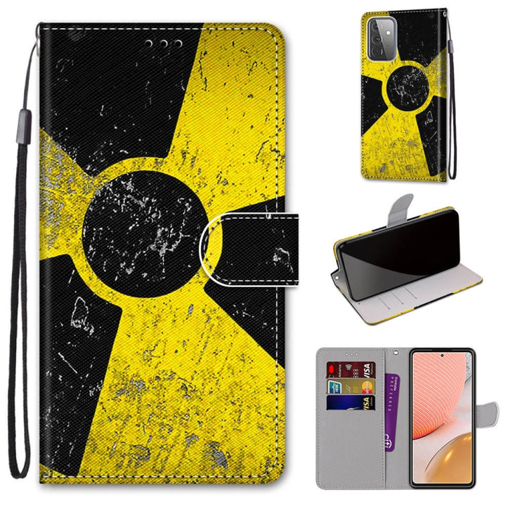 Coloured Drawing Cross Texture Horizontal Flip PU Leather Case with Holder & Card Slots & Wallet & Lanyard, For Samsung Galaxy A72 5G / 4G