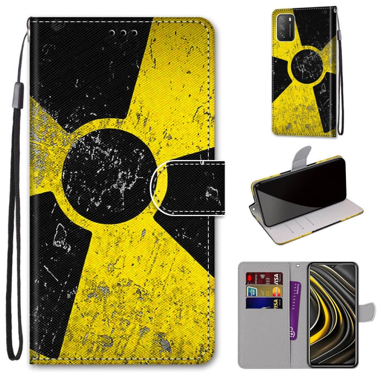 Coloured Drawing Cross Texture Horizontal Flip PU Leather Case with Holder & Card Slots & Wallet & Lanyard, For Xiaomi Poco M3