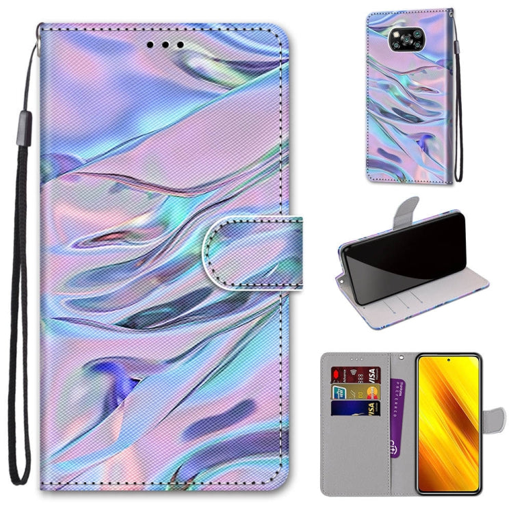 Coloured Drawing Cross Texture Horizontal Flip PU Leather Case with Holder & Card Slots & Wallet & Lanyard, For Xiaomi Poco X3 NPC