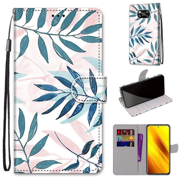 Coloured Drawing Cross Texture Horizontal Flip PU Leather Case with Holder & Card Slots & Wallet & Lanyard, For Xiaomi Poco X3 NPC