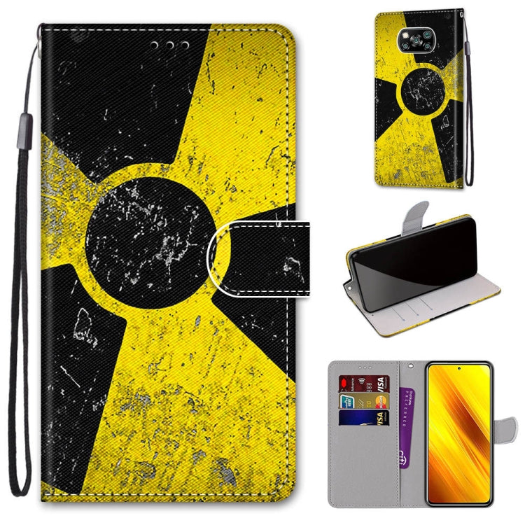 Coloured Drawing Cross Texture Horizontal Flip PU Leather Case with Holder & Card Slots & Wallet & Lanyard, For Xiaomi Poco X3 NPC