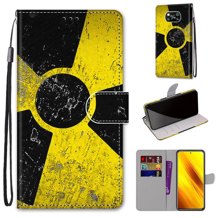 Coloured Drawing Cross Texture Horizontal Flip PU Leather Case with Holder & Card Slots & Wallet & Lanyard, For Xiaomi Poco X3 NPC