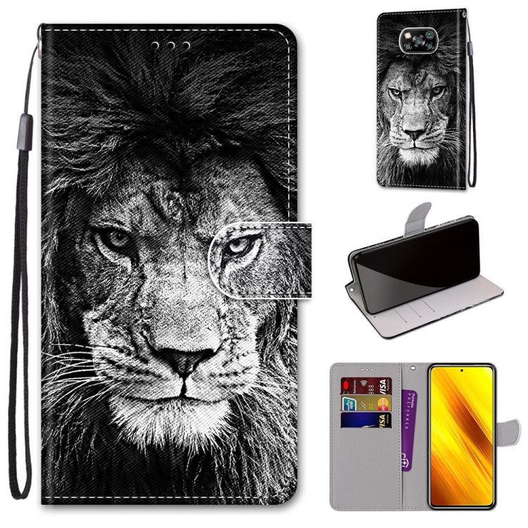 Coloured Drawing Cross Texture Horizontal Flip PU Leather Case with Holder & Card Slots & Wallet & Lanyard, For Xiaomi Poco X3 NPC