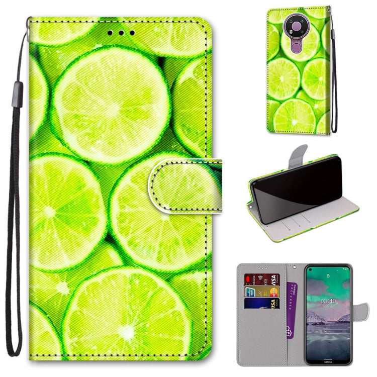 Coloured Drawing Cross Texture Horizontal Flip PU Leather Case with Holder & Card Slots & Wallet & Lanyard, For Nokia 3.4