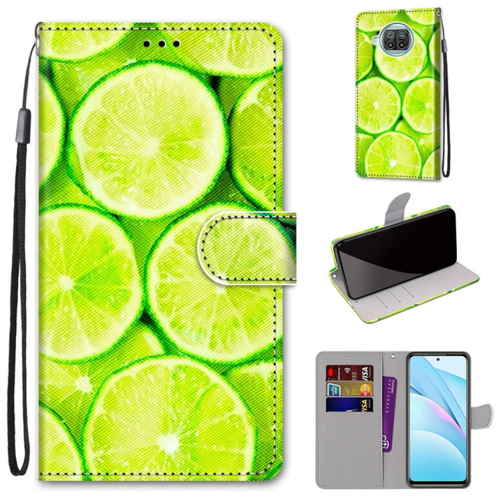 Coloured Drawing Cross Texture Horizontal Flip PU Leather Case with Holder & Card Slots & Wallet & Lanyard, For Xiaomi Mi 10T Lite