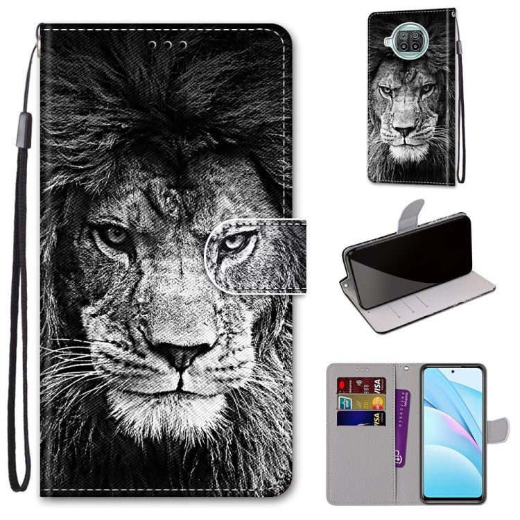 Coloured Drawing Cross Texture Horizontal Flip PU Leather Case with Holder & Card Slots & Wallet & Lanyard, For Xiaomi Mi 10T Lite