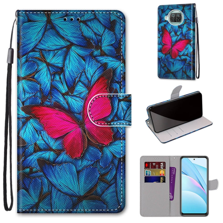 Coloured Drawing Cross Texture Horizontal Flip PU Leather Case with Holder & Card Slots & Wallet & Lanyard, For Xiaomi Mi 10T Lite