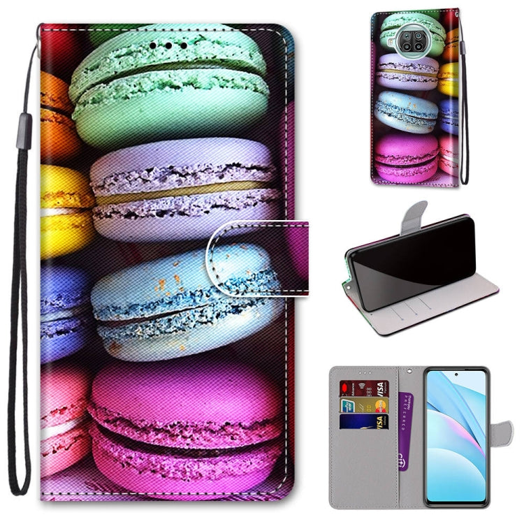 Coloured Drawing Cross Texture Horizontal Flip PU Leather Case with Holder & Card Slots & Wallet & Lanyard, For Xiaomi Mi 10T Lite