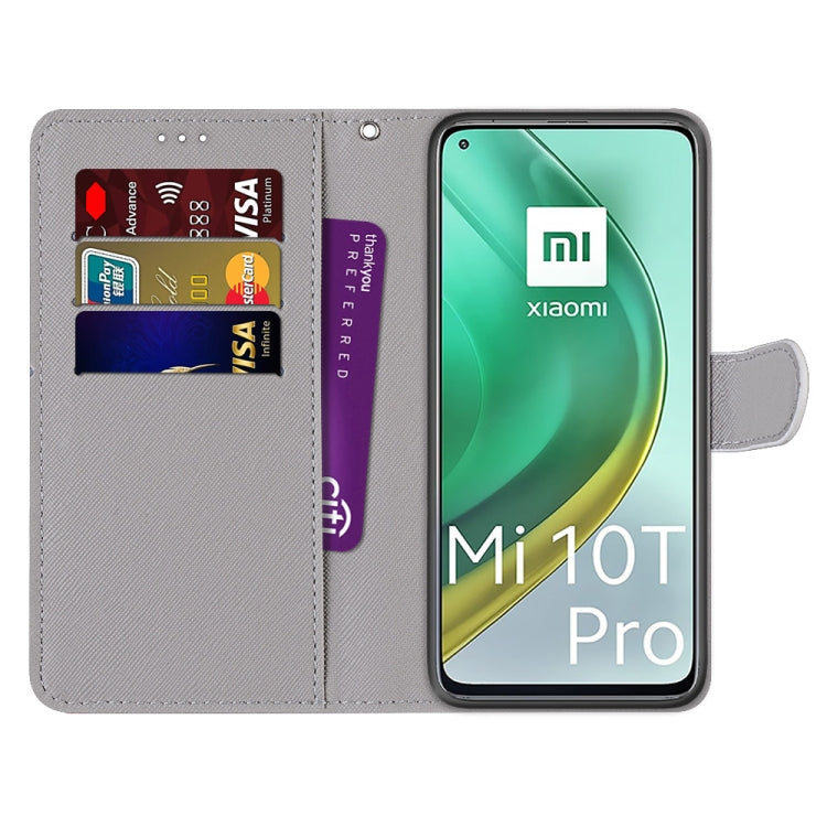 Coloured Drawing Cross Texture Horizontal Flip PU Leather Case with Holder & Card Slots & Wallet & Lanyard, For Xiaomi Mi 10T Pro / 10T / K30s