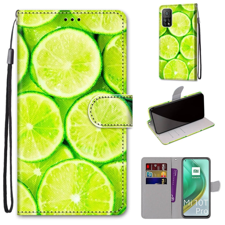 Coloured Drawing Cross Texture Horizontal Flip PU Leather Case with Holder & Card Slots & Wallet & Lanyard, For Xiaomi Mi 10T Pro / 10T / K30s