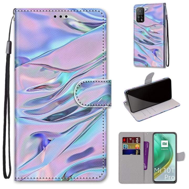 Coloured Drawing Cross Texture Horizontal Flip PU Leather Case with Holder & Card Slots & Wallet & Lanyard, For Xiaomi Mi 10T Pro / 10T / K30s