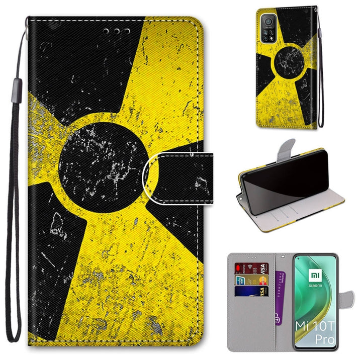 Coloured Drawing Cross Texture Horizontal Flip PU Leather Case with Holder & Card Slots & Wallet & Lanyard, For Xiaomi Mi 10T Pro / 10T / K30s