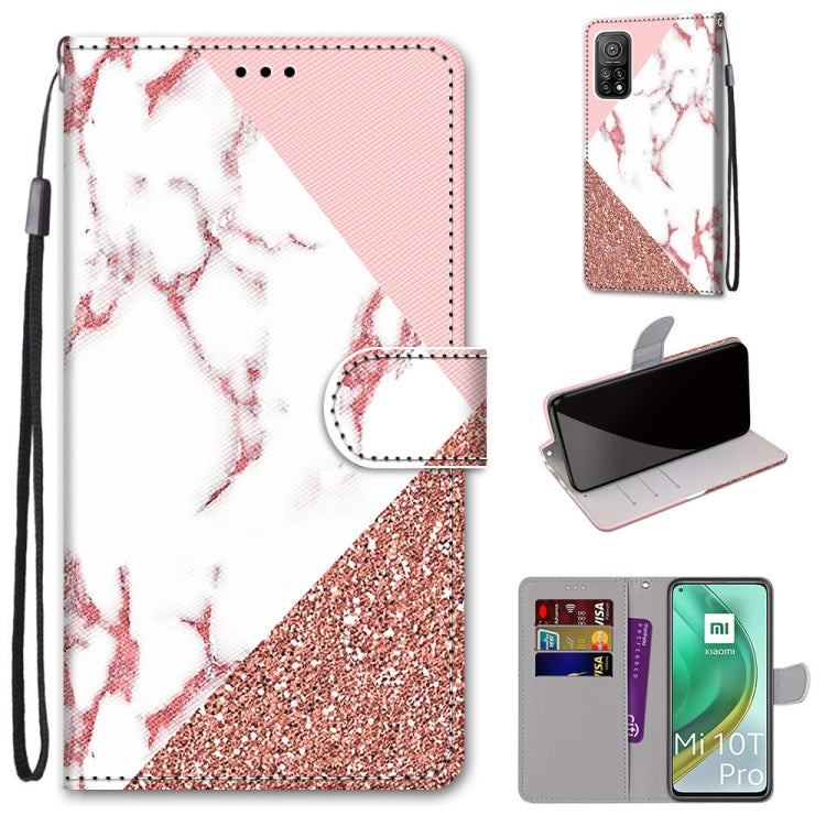 Coloured Drawing Cross Texture Horizontal Flip PU Leather Case with Holder & Card Slots & Wallet & Lanyard, For Xiaomi Mi 10T Pro / 10T / K30s