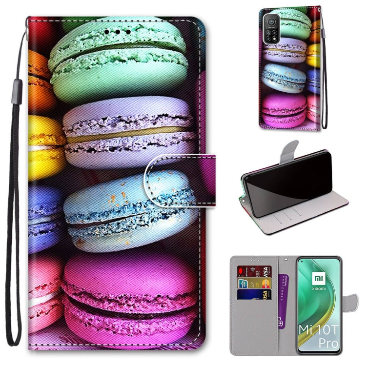 Coloured Drawing Cross Texture Horizontal Flip PU Leather Case with Holder & Card Slots & Wallet & Lanyard, For Xiaomi Mi 10T Pro / 10T / K30s