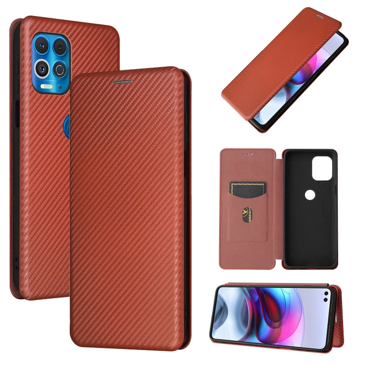 Carbon Fiber Texture Magnetic Horizontal Flip TPU + PC + PU Leather Case with Card Slot, For Motorola Edge S, For Nokia 7.3, For Nokia 6.3, For Samsung Galaxy A32 4G