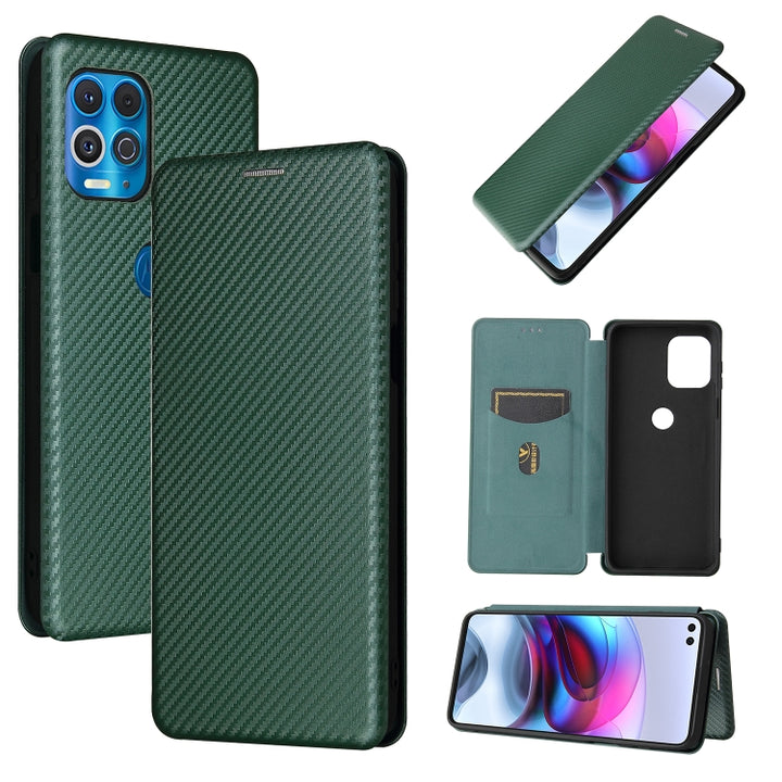 Carbon Fiber Texture Magnetic Horizontal Flip TPU + PC + PU Leather Case with Card Slot, For Motorola Edge S, For Nokia 7.3, For Nokia 6.3, For Samsung Galaxy A32 4G