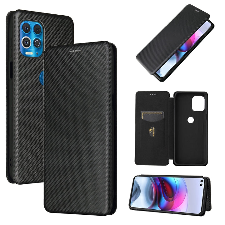 Carbon Fiber Texture Magnetic Horizontal Flip TPU + PC + PU Leather Case with Card Slot, For Motorola Edge S, For Nokia 7.3, For Nokia 6.3, For Samsung Galaxy A32 4G