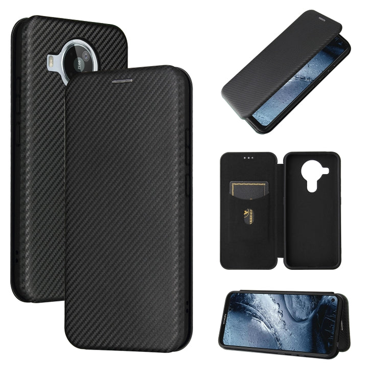 Carbon Fiber Texture Magnetic Horizontal Flip TPU + PC + PU Leather Case with Card Slot, For Motorola Edge S, For Nokia 7.3, For Nokia 6.3, For Samsung Galaxy A32 4G