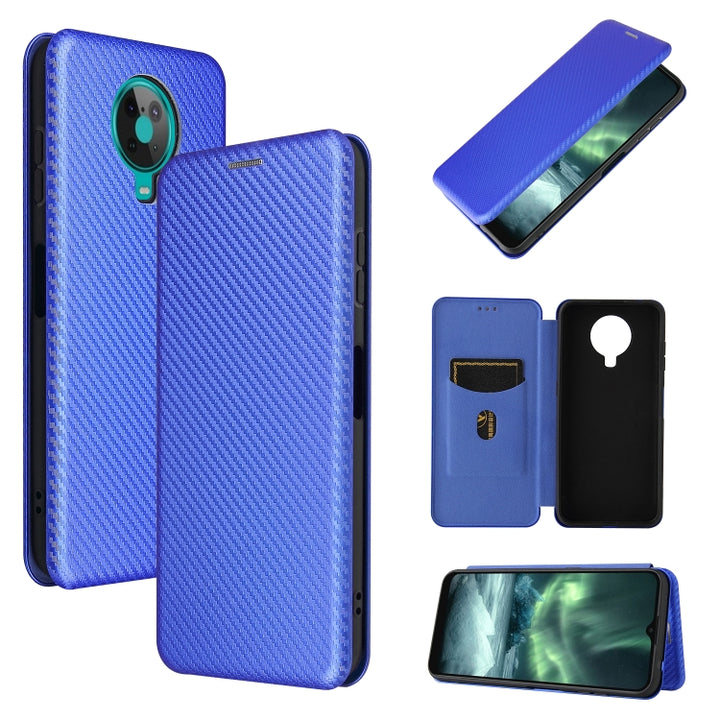 Carbon Fiber Texture Magnetic Horizontal Flip TPU + PC + PU Leather Case with Card Slot, For Motorola Edge S, For Nokia 7.3, For Nokia 6.3, For Samsung Galaxy A32 4G