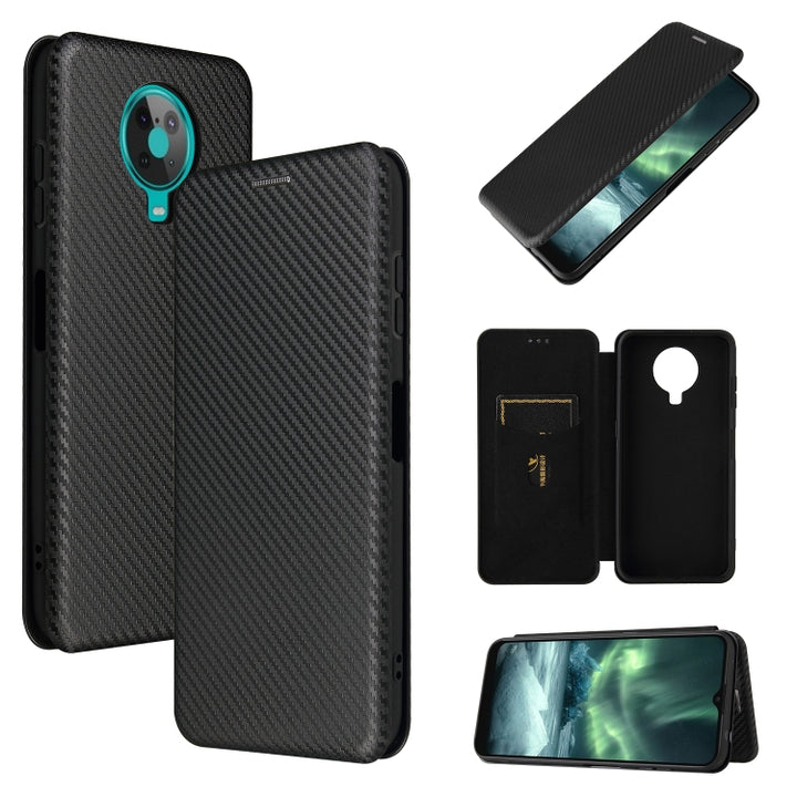 Carbon Fiber Texture Magnetic Horizontal Flip TPU + PC + PU Leather Case with Card Slot, For Motorola Edge S, For Nokia 7.3, For Nokia 6.3, For Samsung Galaxy A32 4G