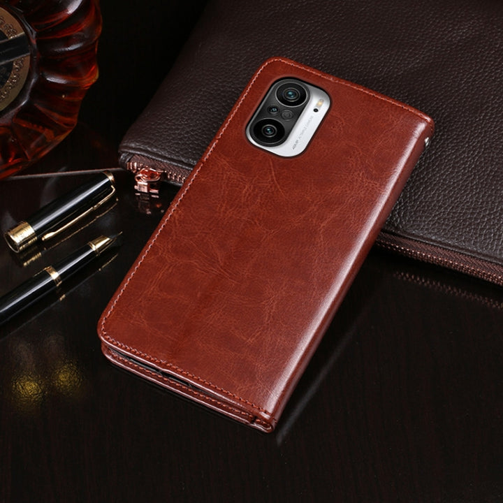 idewei Crazy Horse Texture Horizontal Flip Leather Case with Holder & Card Slots & Wallet, For Xiaomi Poco F3, For ZTE Blade X1 5G