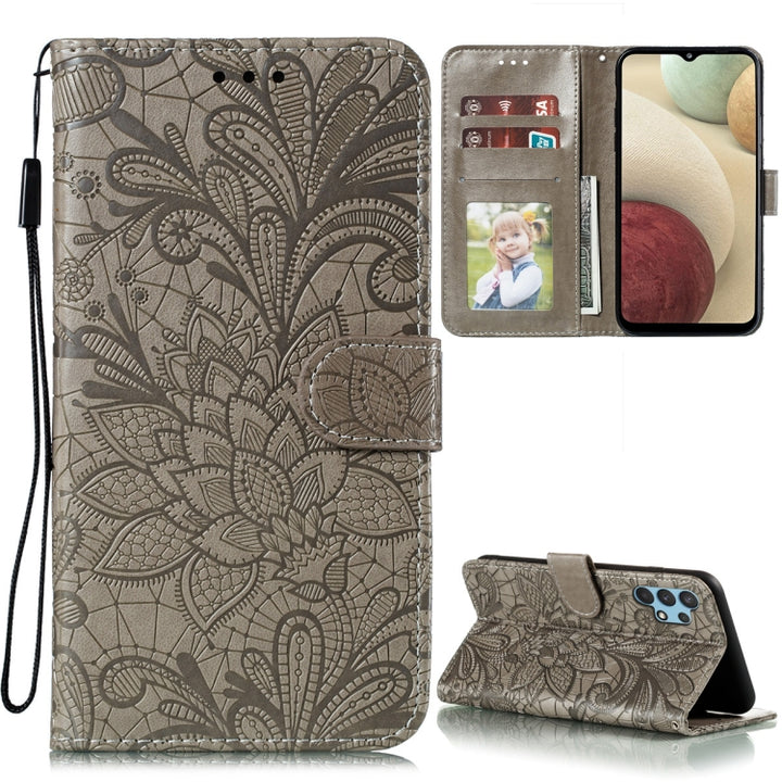 Lace Flower Embossing Pattern Horizontal Flip Leather Case with Holder & Card Slots & Wallet & Photo Frame, For Samsung Galaxy A02 / M02 (EU), For Samsung Galaxy A32 4G, For Samsung Galaxy F62 / M62, For LG Stylo 7 5G, For Nokia 5.4