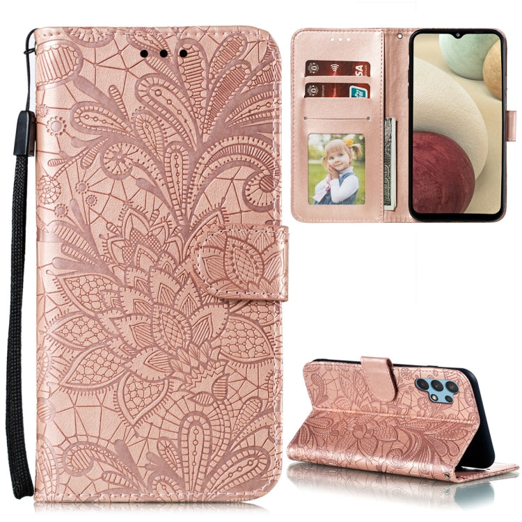 Lace Flower Embossing Pattern Horizontal Flip Leather Case with Holder & Card Slots & Wallet & Photo Frame, For Samsung Galaxy A02 / M02 (EU), For Samsung Galaxy A32 4G, For Samsung Galaxy F62 / M62, For LG Stylo 7 5G, For Nokia 5.4