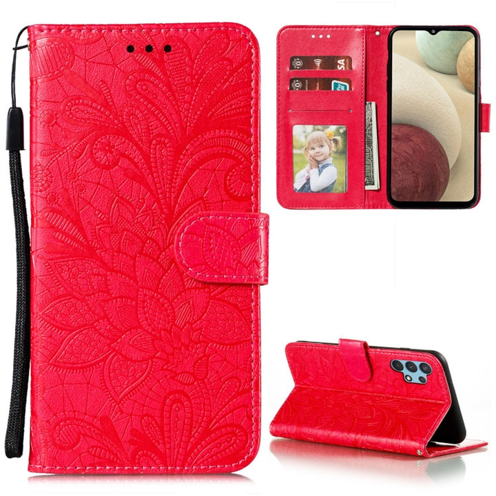 Lace Flower Embossing Pattern Horizontal Flip Leather Case with Holder & Card Slots & Wallet & Photo Frame, For Samsung Galaxy A02 / M02 (EU), For Samsung Galaxy A32 4G, For Samsung Galaxy F62 / M62, For LG Stylo 7 5G, For Nokia 5.4