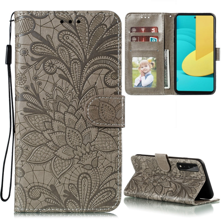 Lace Flower Embossing Pattern Horizontal Flip Leather Case with Holder & Card Slots & Wallet & Photo Frame, For Samsung Galaxy A02 / M02 (EU), For Samsung Galaxy A32 4G, For Samsung Galaxy F62 / M62, For LG Stylo 7 5G, For Nokia 5.4