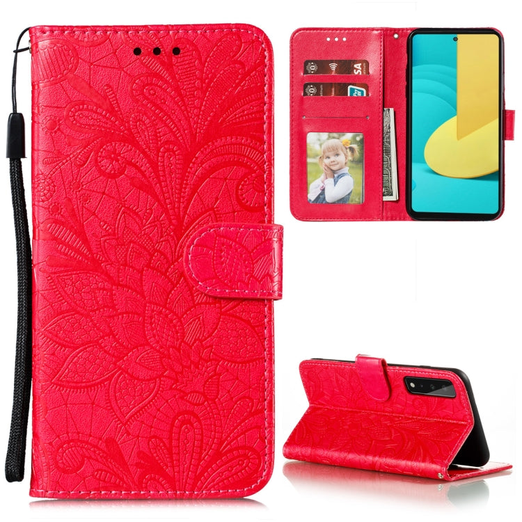 Lace Flower Embossing Pattern Horizontal Flip Leather Case with Holder & Card Slots & Wallet & Photo Frame, For Samsung Galaxy A02 / M02 (EU), For Samsung Galaxy A32 4G, For Samsung Galaxy F62 / M62, For LG Stylo 7 5G, For Nokia 5.4