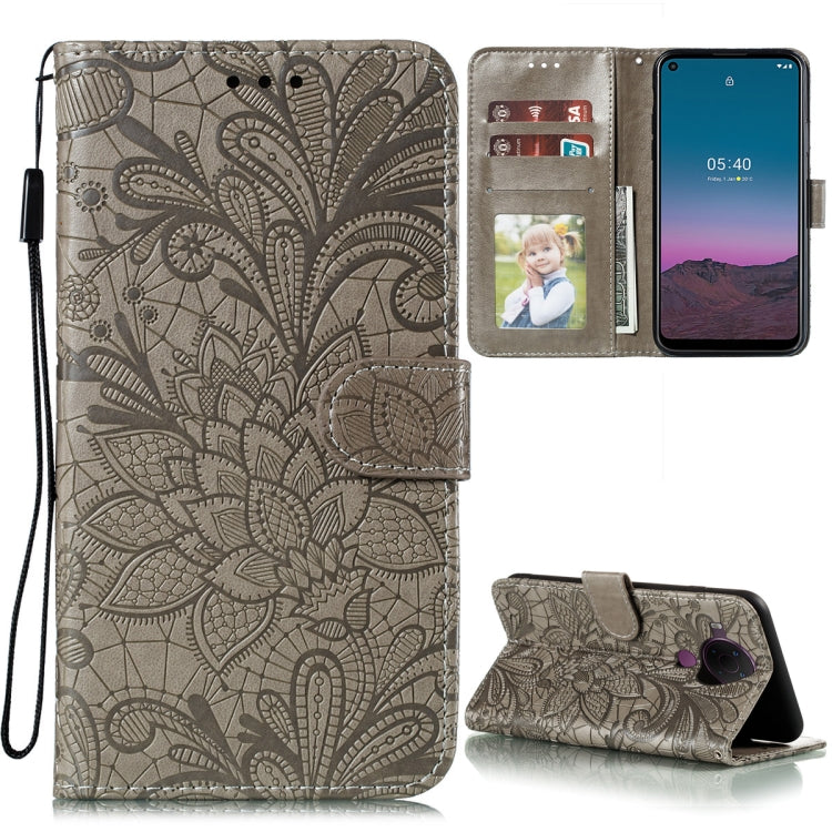 Lace Flower Embossing Pattern Horizontal Flip Leather Case with Holder & Card Slots & Wallet & Photo Frame, For Samsung Galaxy A02 / M02 (EU), For Samsung Galaxy A32 4G, For Samsung Galaxy F62 / M62, For LG Stylo 7 5G, For Nokia 5.4