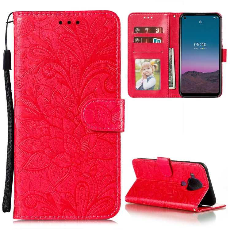 Lace Flower Embossing Pattern Horizontal Flip Leather Case with Holder & Card Slots & Wallet & Photo Frame, For Samsung Galaxy A02 / M02 (EU), For Samsung Galaxy A32 4G, For Samsung Galaxy F62 / M62, For LG Stylo 7 5G, For Nokia 5.4