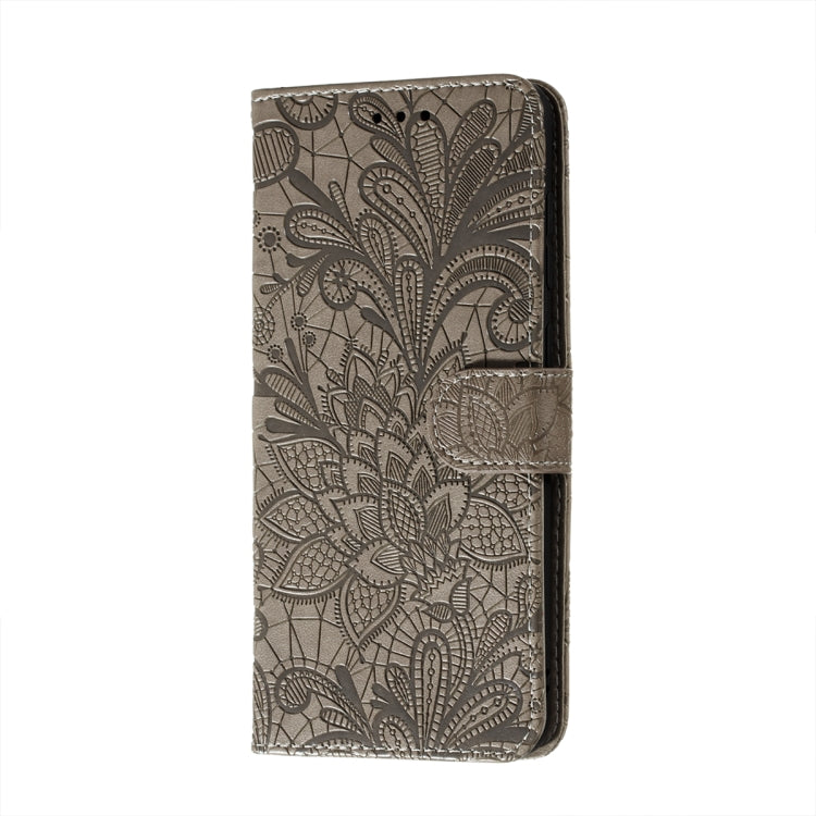 Lace Flower Embossing Pattern Horizontal Flip Leather Case with Holder & Card Slots & Wallet & Photo Frame, For Nokia 8.3 5G