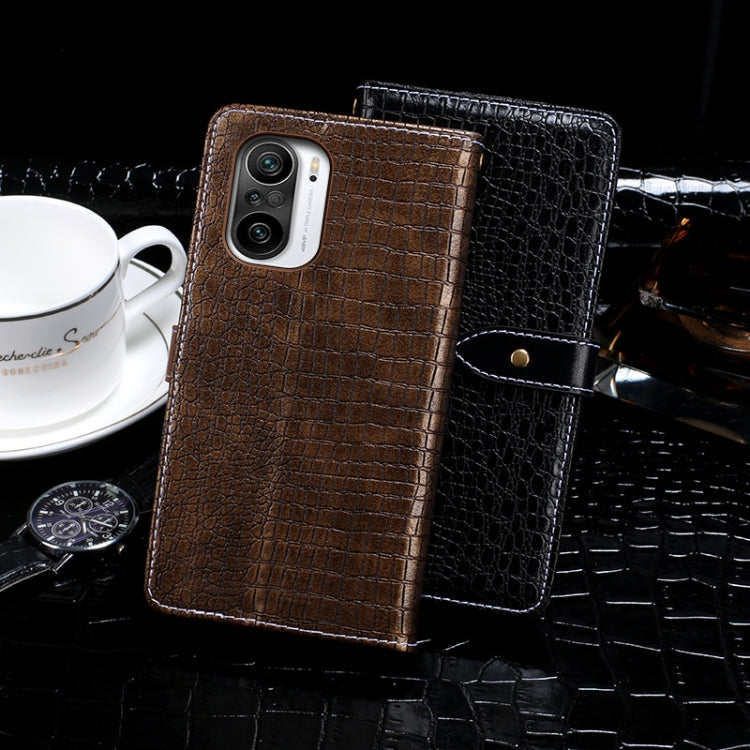 idewei Crocodile Texture Horizontal Flip Leather Case with Holder & Card Slots & Wallet, For Xiaomi Poco F3, For OnePlus 9, For Xiaomi Redmi Note 10 Pro, For vivo iQOO Neo5