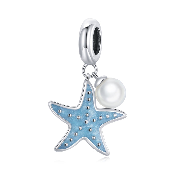 S925 Sterling Silver Starfish Pendant DIY Bracelet Necklace Accessories, Starfish