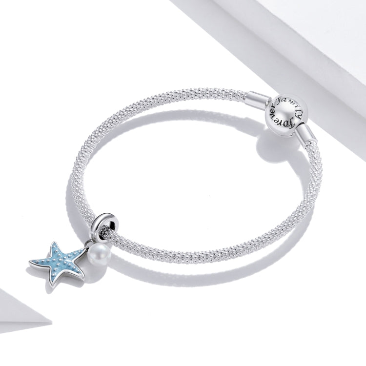 S925 Sterling Silver Starfish Pendant DIY Bracelet Necklace Accessories, Starfish