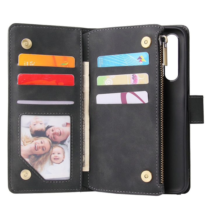 Multifunctional Retro Frosted Horizontal Flip Leather Case with Card Slot & Holder & Zipper Wallet & Photo Frame & Lanyard, For Huawei Honor 20 Pro