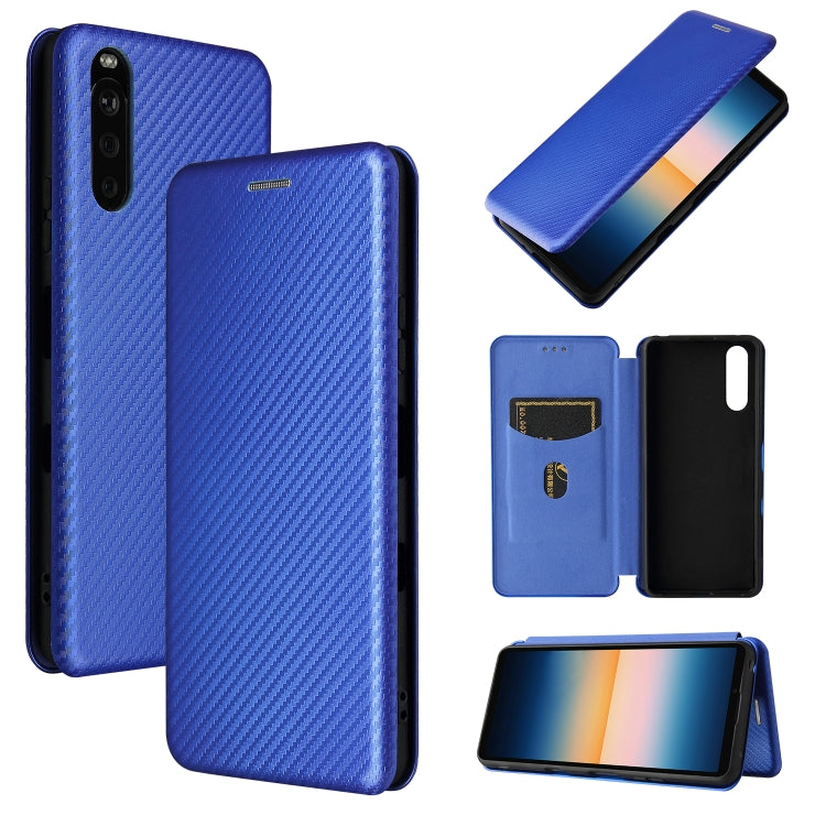 Carbon Fiber Texture Magnetic Horizontal Flip TPU + PC + PU Leather Case with Card Slot, For TCL 10 5G UW(US Version), For Sony Xperia 10 III, For UMIDIGI A9